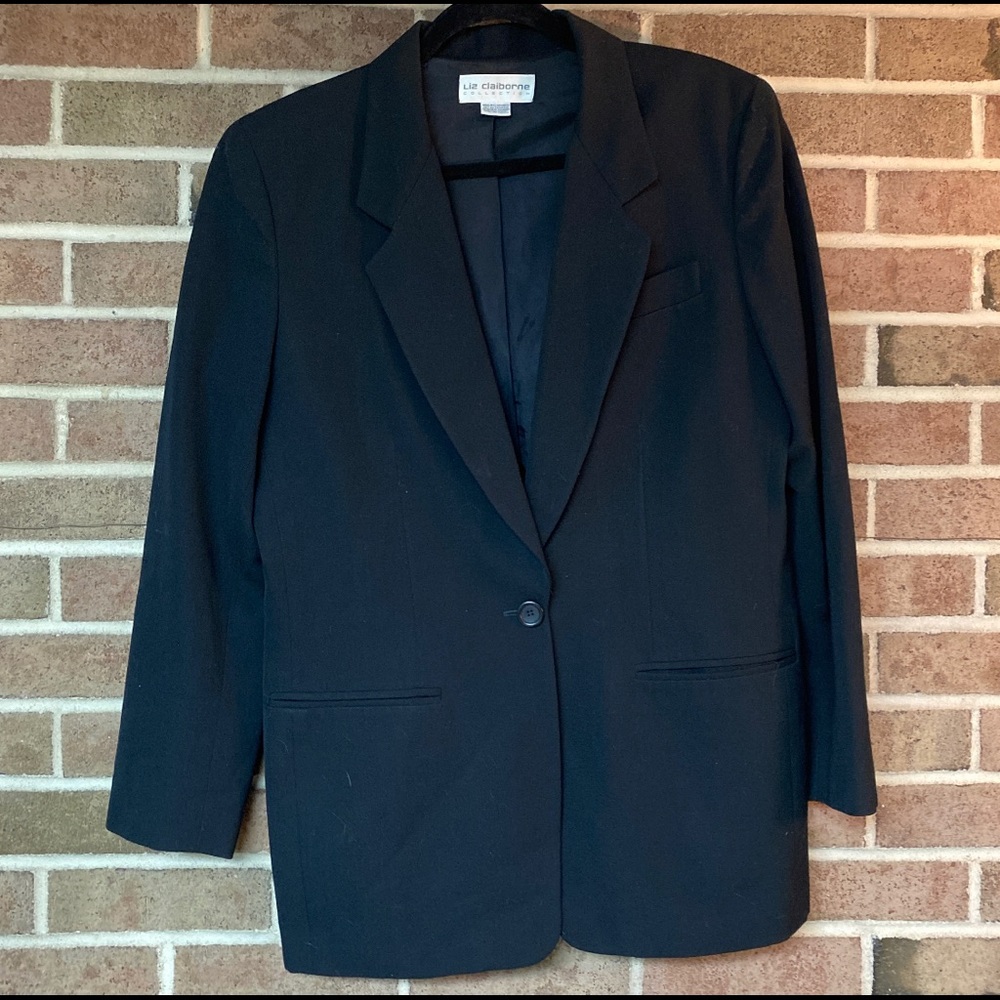Women’s black wool blazer by Liz Claiborne